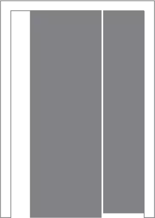 Раздвижные двери внутри проёма