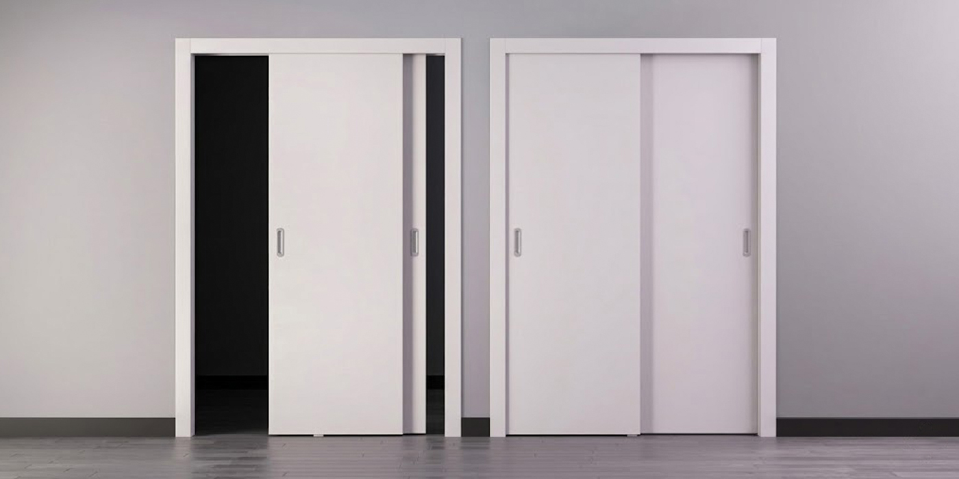 Раздвижная дверь внутри проема