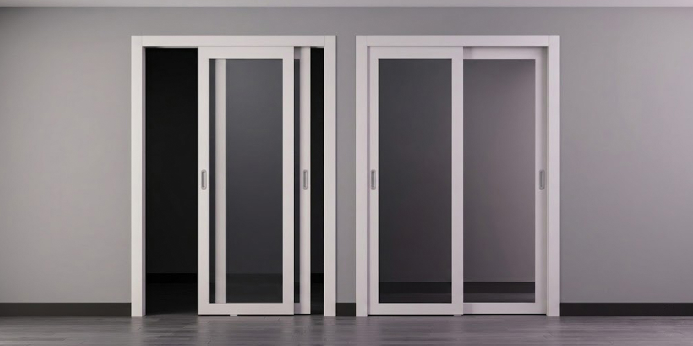 Раздвижная перегородка внутри проема